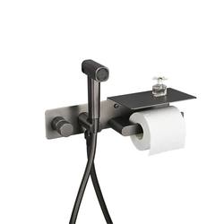 High-end Bidet Sprayer Set Tissue Holder Brass Wall Mount