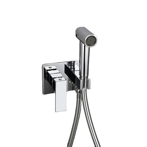 Gold Bidet Sprayer Set Wall Mounted Brass OEM