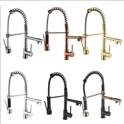 Pull-Down Kitchen Faucet Stainless Steel Brushed Black OEM